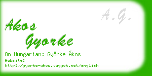 akos gyorke business card