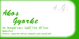 akos gyorke business card